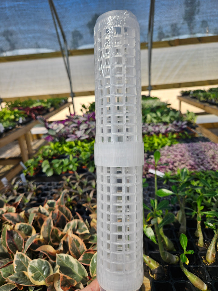 Fillable Grow Pole, 17 inches, clear design, reusable, plant support structure